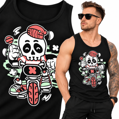 TANK TOP   ANIMOWANY SKULL BIKE